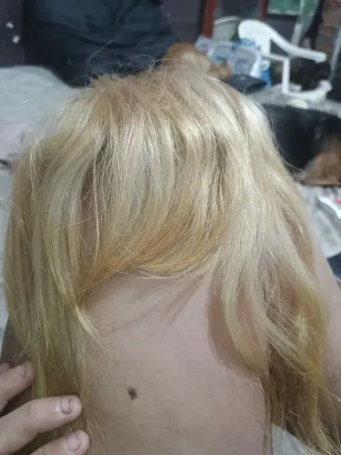 Franja loira dourada tic tac