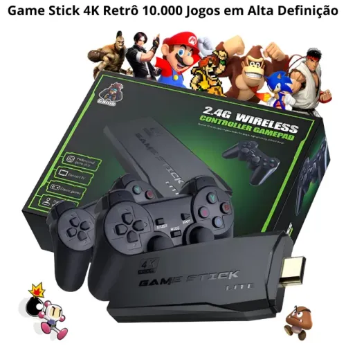 Game Stick 4K Retrô 10.000 Jogos