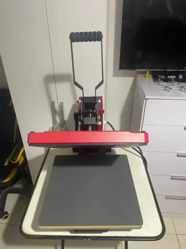 prensa térmica manual gaveta 38x38 para sublimação, pouco usada, praticamente NOVA