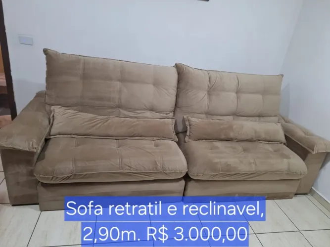 Sofá retrátil e reclináveis seminovo