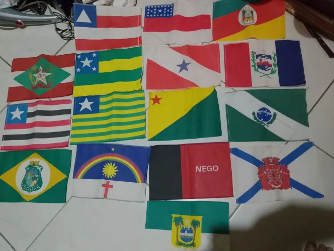 Bandeiras de vários estados brasileiro( pano)