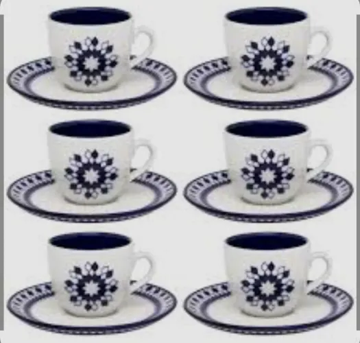 Conjunto de xícaras de porcelana 6 peças