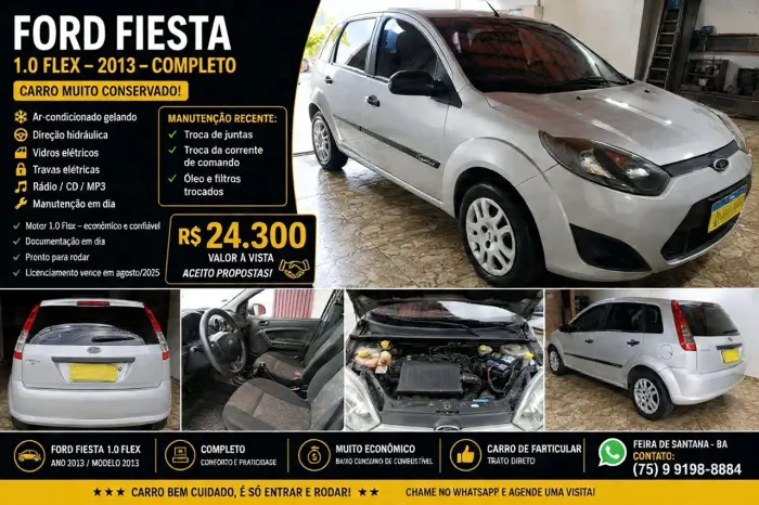 Ford Fiesta 1.0 8V Flex/class 1.0 8V Flex 5P 2013