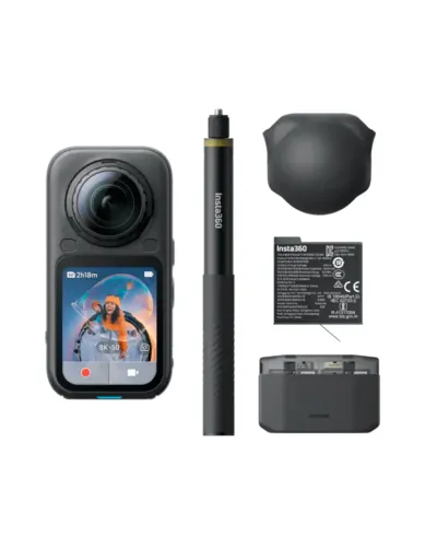 Câmera de Ação Insta360 X6 8K Essencial Bundle Novo Lacrado