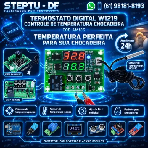 Termostato Digital W1219 Controle De Temperatura Chocadeira Arduino Automação COD-AM185