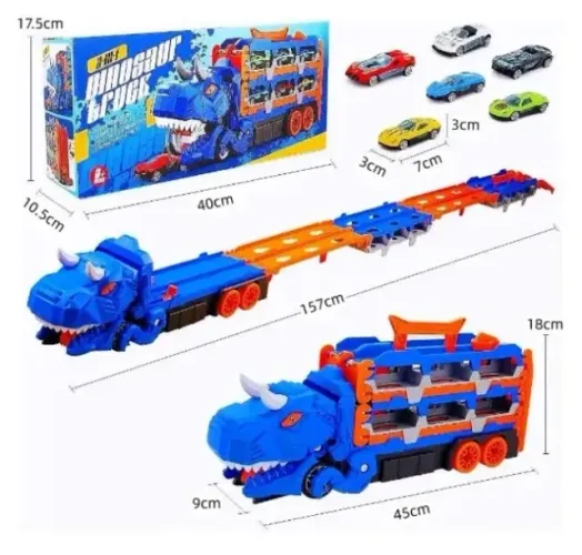 carrinho Caminhão Dinossauro Engole Carros - Brinquedo Educativo