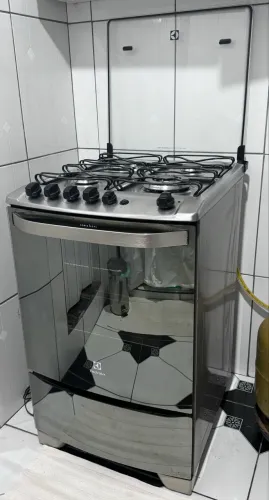Fogão Electrolux 4 Bocas 56GXQ Inox - Grill Elétrico e Timer