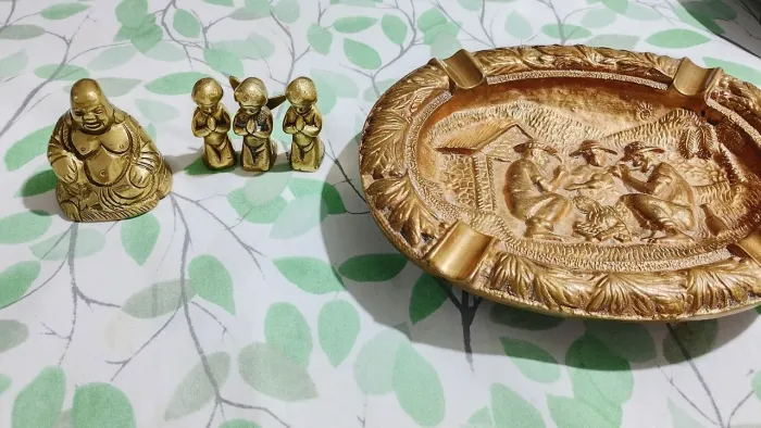 Cinzeiro de bronze vintage 