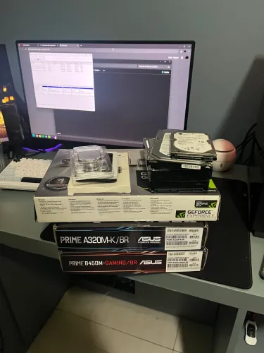 Super Lote Sucata Informática AM4/DDR4 - GTX 1050Ti, B450M, A320M (NA CAIXA)