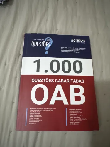 Livro de 1000 questoes gabaritadas OAB 