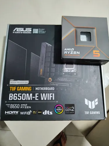 KIT ASUS TUF Gaming B650M-E WIFI + RYZEN 7600X + 1x16gb HYPERX RGB 6000MHZ CL 30