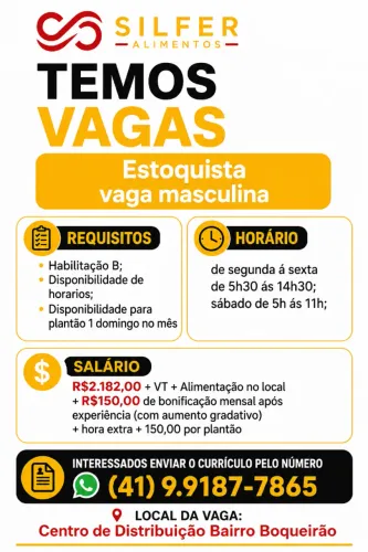 Estoquista com Habilitação B