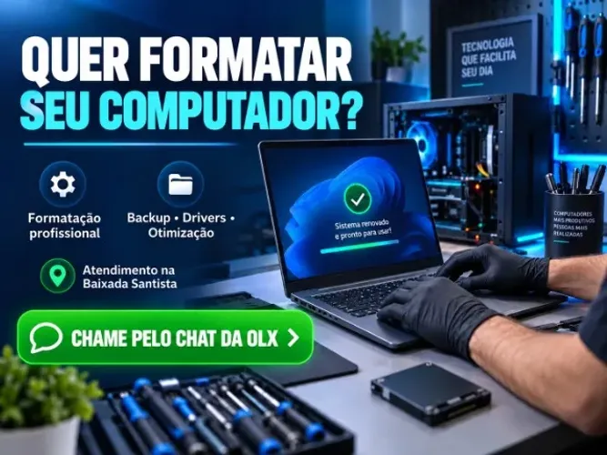 Formatação e Atualização De Computadores E Notebook Fazemos Limpeza Também de Periféricos