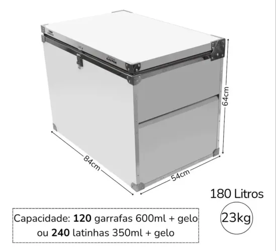 Caixa térmica Catfer 180L