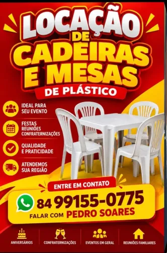 Aluguel de Mesas e cadeiras 