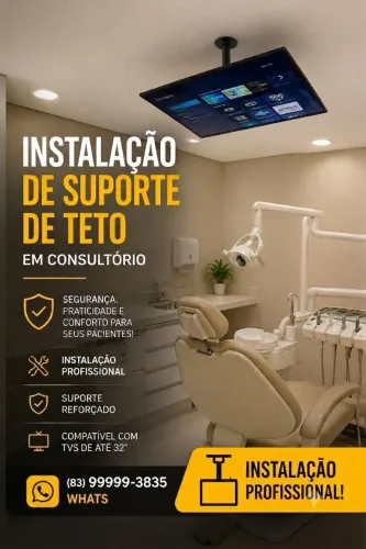 Suporte para TV em consultório 