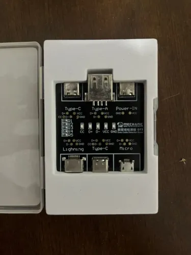 Placa teste de cabos MECHANIC DT3 - USB, Type?C, Lightning, Micro