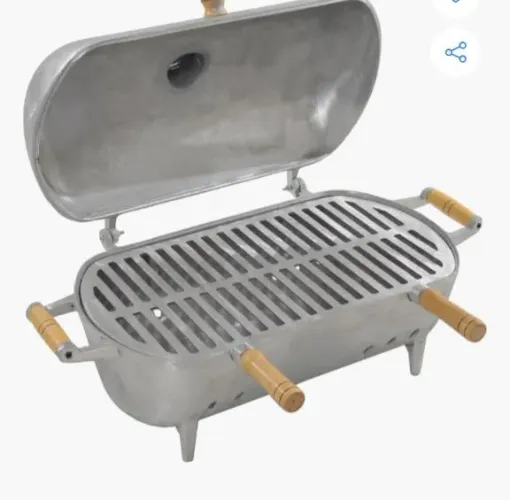 Churrasqueira média de alumínio + cooler 34l