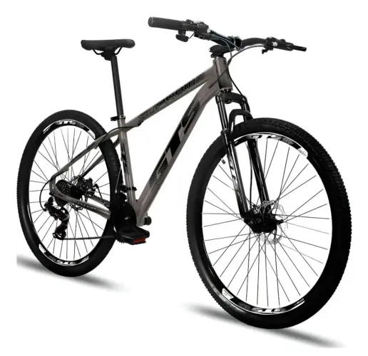 Bicicleta aro 29 gts supreme quadro de alumínio - 24v cinza