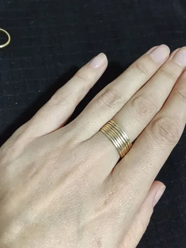 Anel 7 elos ouro 18 k