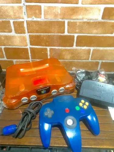 Nintendo 64 Laranja Completo + Jogo