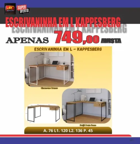 ESCRIVANINHA EM L COM CHAVE