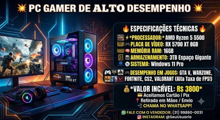 Computador gamer /Pc
