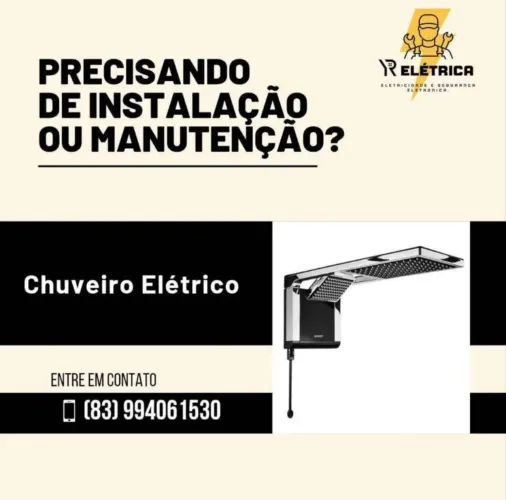 Instalações de Chuveiros elétricos e Lampadas leds.