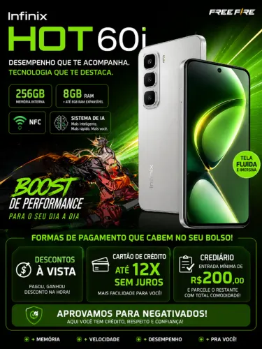 Infinix hot 60i, o queridinho dos gamers