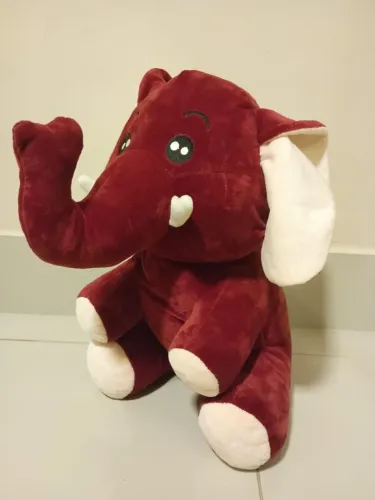 Boneco de pelucia elefante vinho 43cm