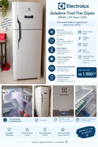 Geladeira Electrolux Funcionando Perfeitamente 