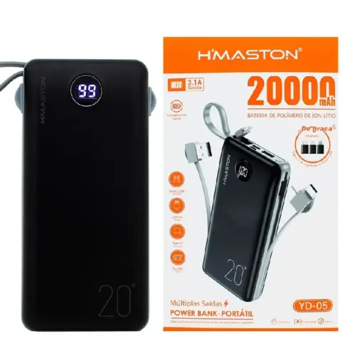 Power Bank H'Maston 20.000mAh ? | Novo