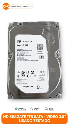 HD SEAGATE 1TB Video 3.5 HDD SATA - novo e lacrado nunca utilizado!!