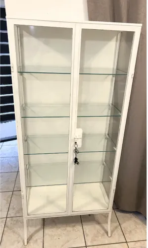 Cristaleira Vitrine Antiga Farmácia 170 X 75 X 35 cm Duas Portas