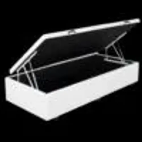 Base Box Solteiro Baú Corino Branco - ALTO NÍVEL CAMAS E COLCHÕES / pronta entrega 