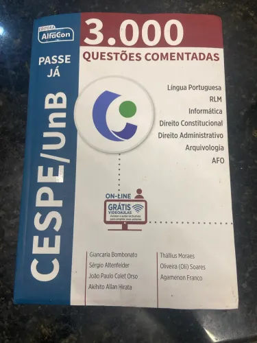 Questões comentadas CESPE/ UnB