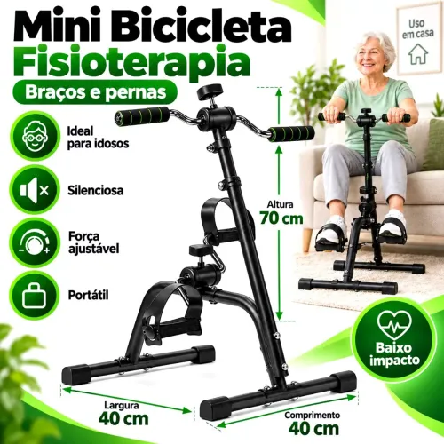 Mini Ciclo Bicicleta Bike Fisioterapia Idosos Braços Pernas Braços Fisioterapia NOVA NA CA
