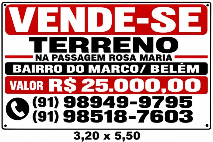 Terreno no Bairro do Marco