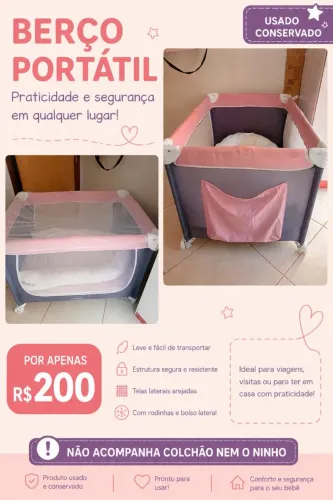 MINI BERÇO PORTÁTIL