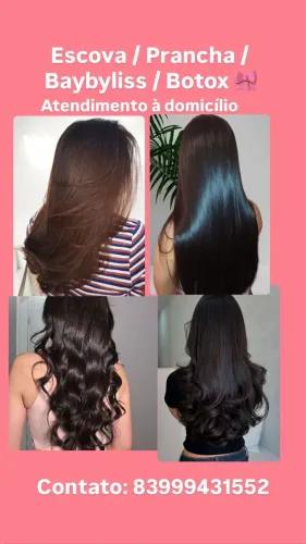 ESCOVA DE CABELO À DOMICÍLIO