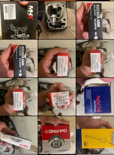 Kit Motor CG/Bros 125/150 Novo + Riffel + NACHI + Embreagem + Bomba Óleo + Biela