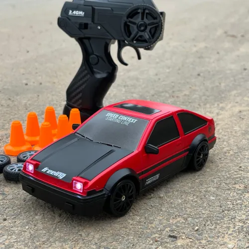 Carro de Controle Remoto Drift 4x4 com leds e Bateria Recarregável
