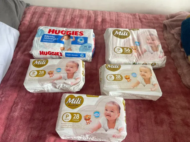 Fraldas para bebê tamanho P