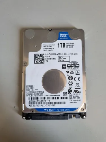 HD WD Blue 1TB - PC/PS4/XBOX - 100% saudável