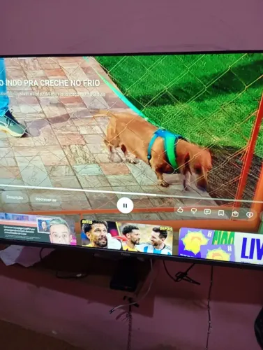 Vendo Smarthtv Nova com tv box Pro 4k hd e suporte flexível. Ver fotos
