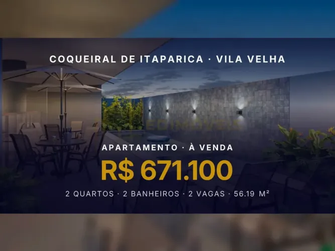 Incrível apartamento em Coqueiral de Itaparica com 2 suítes e 2 vagas!