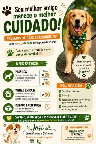 Passeios e cuidados com cães com amor e responsabilidade BH