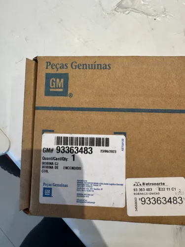 BOBINA ORIGINAL GM PARA CELTA PRISMA  NOVA NA CAIXA SEM USO
