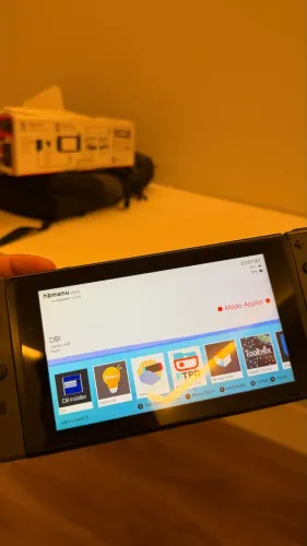 Nintendo Switch V2 desbloqueado SSD 128GB na caixa