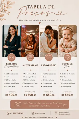 Fotografia com Alma: Ensaios Externos e Corporativos